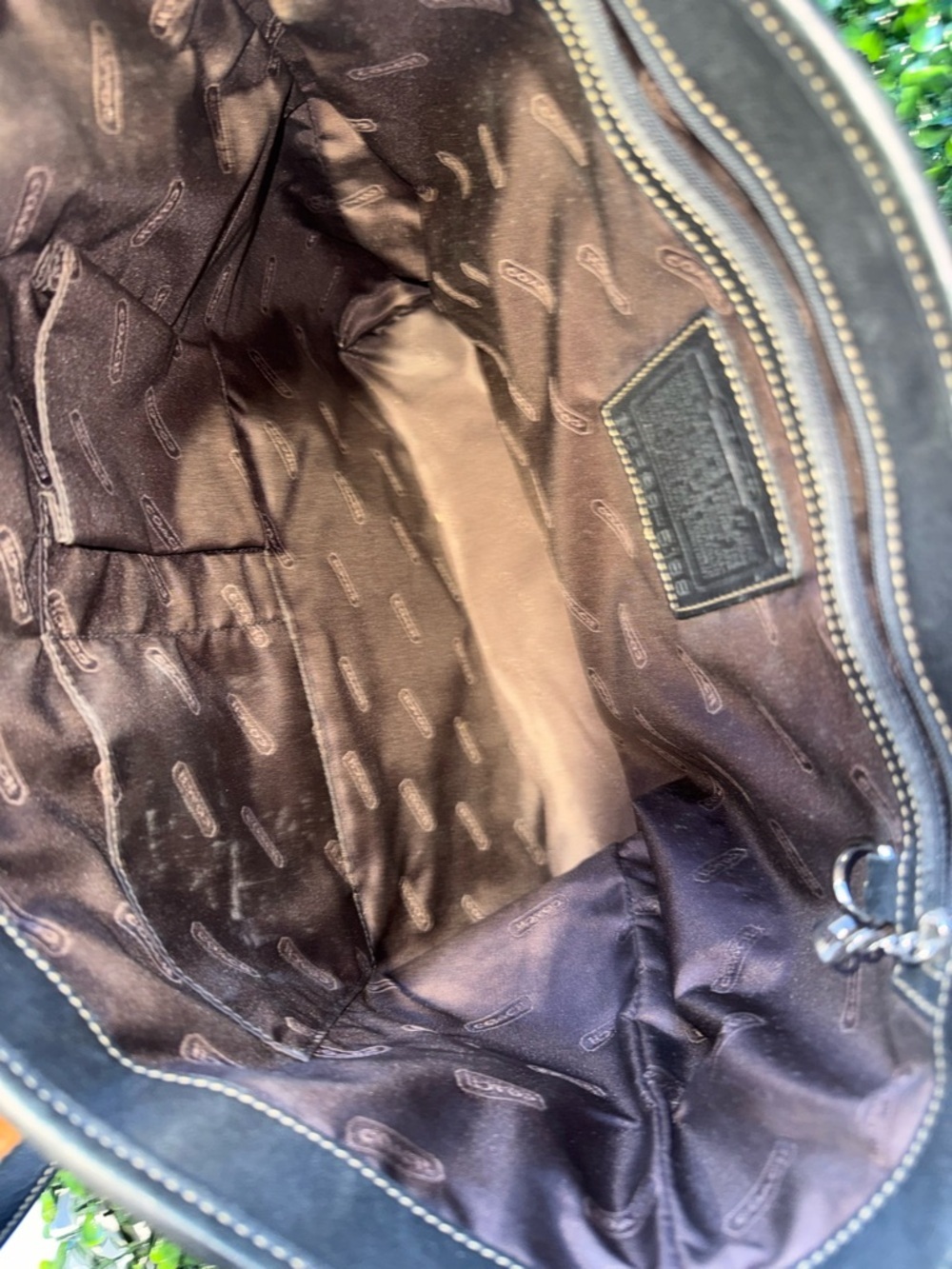 Vintage Coach Black/Brown Leather Gallery Tote Bag  | Classic Y2K Shoulder Bag - Picture 5 of 5